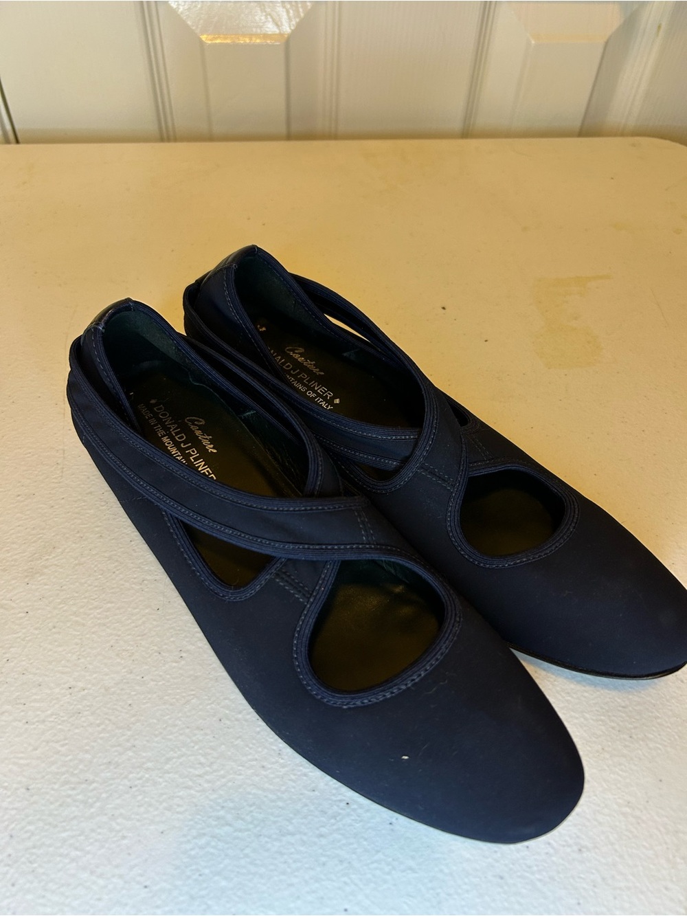 Donald J. Pliner Navy Blue Mary Jane Flats